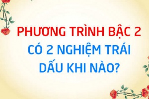 Phương trình bậc 2 có 2 nghiệm trái dấu khi nào? điều kiện để PT bậc 2 có 2 nghiệm trái dấu - Toán lớp 9